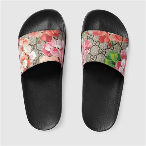 gucci bloom slides pink|Gucci flip flops clearance.